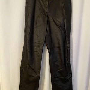 LAUREN Ralph Lauren Chocolate Brown Leather Pants